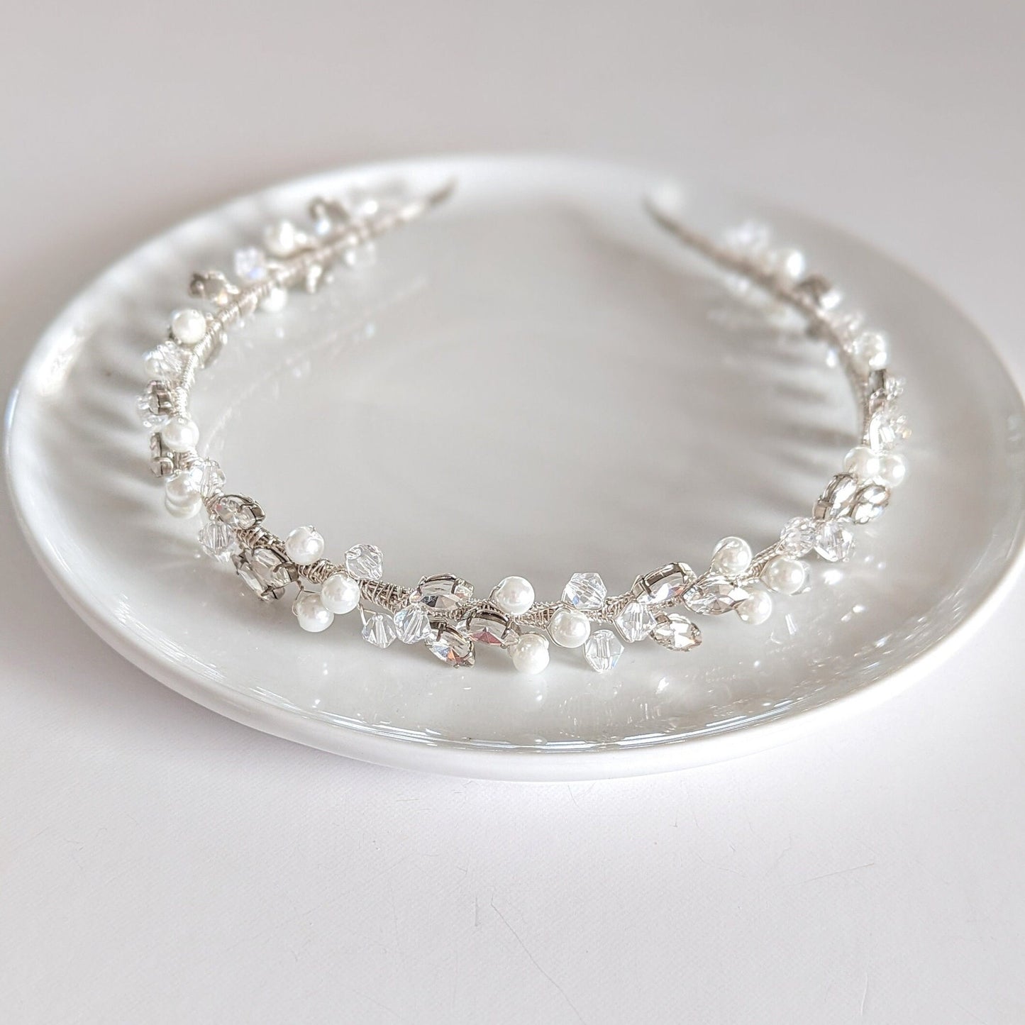 Charlotte – Statement Pearl & Crystal Bridal Headband