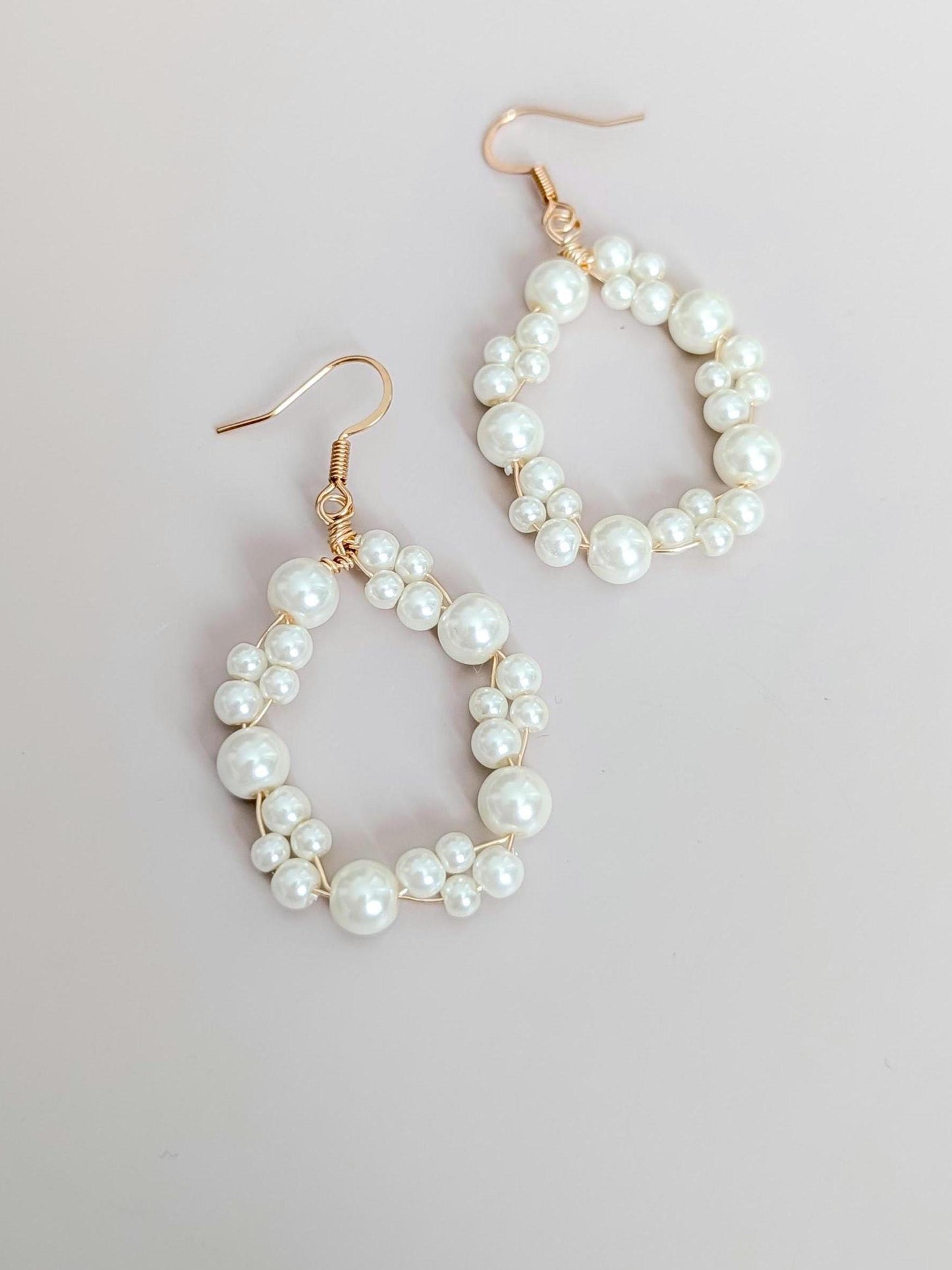 Kate - Pearl Hoop Earrings