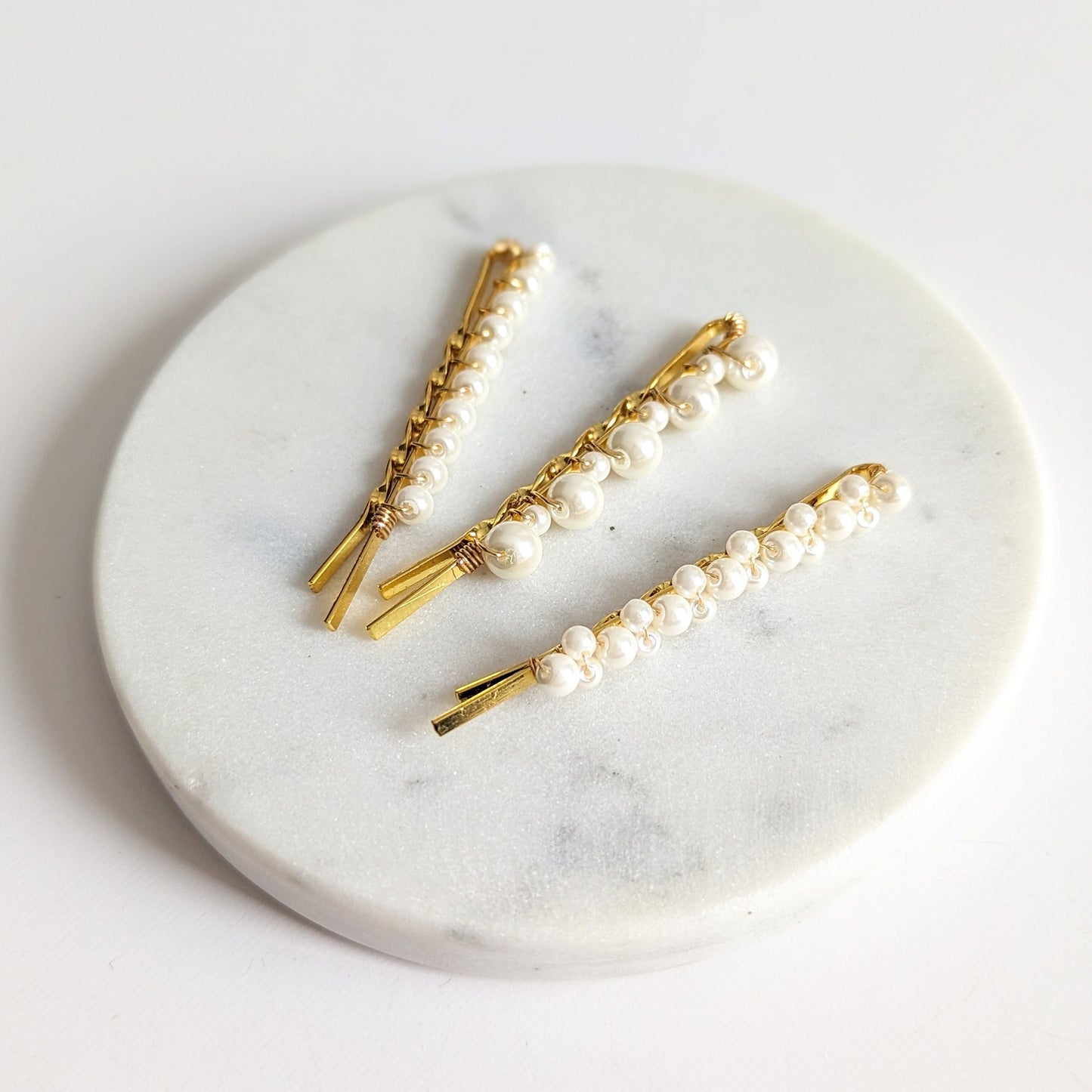 Madeline - Pearl Bobby Pins (Set of 3)