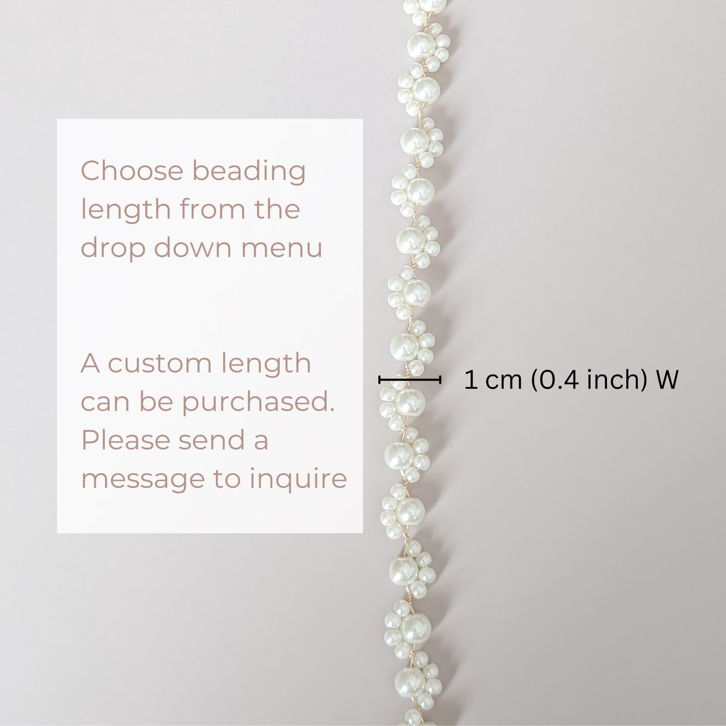 Lexi - Simple Pearl Bridal Belt (18"-30")
