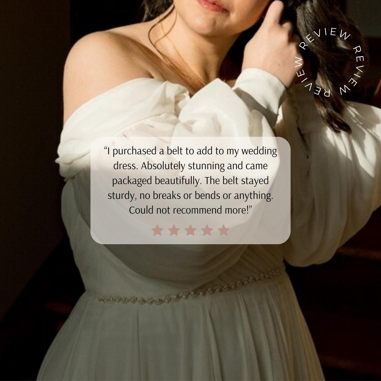 Lexi - Simple Pearl Bridal Belt (18"-30")