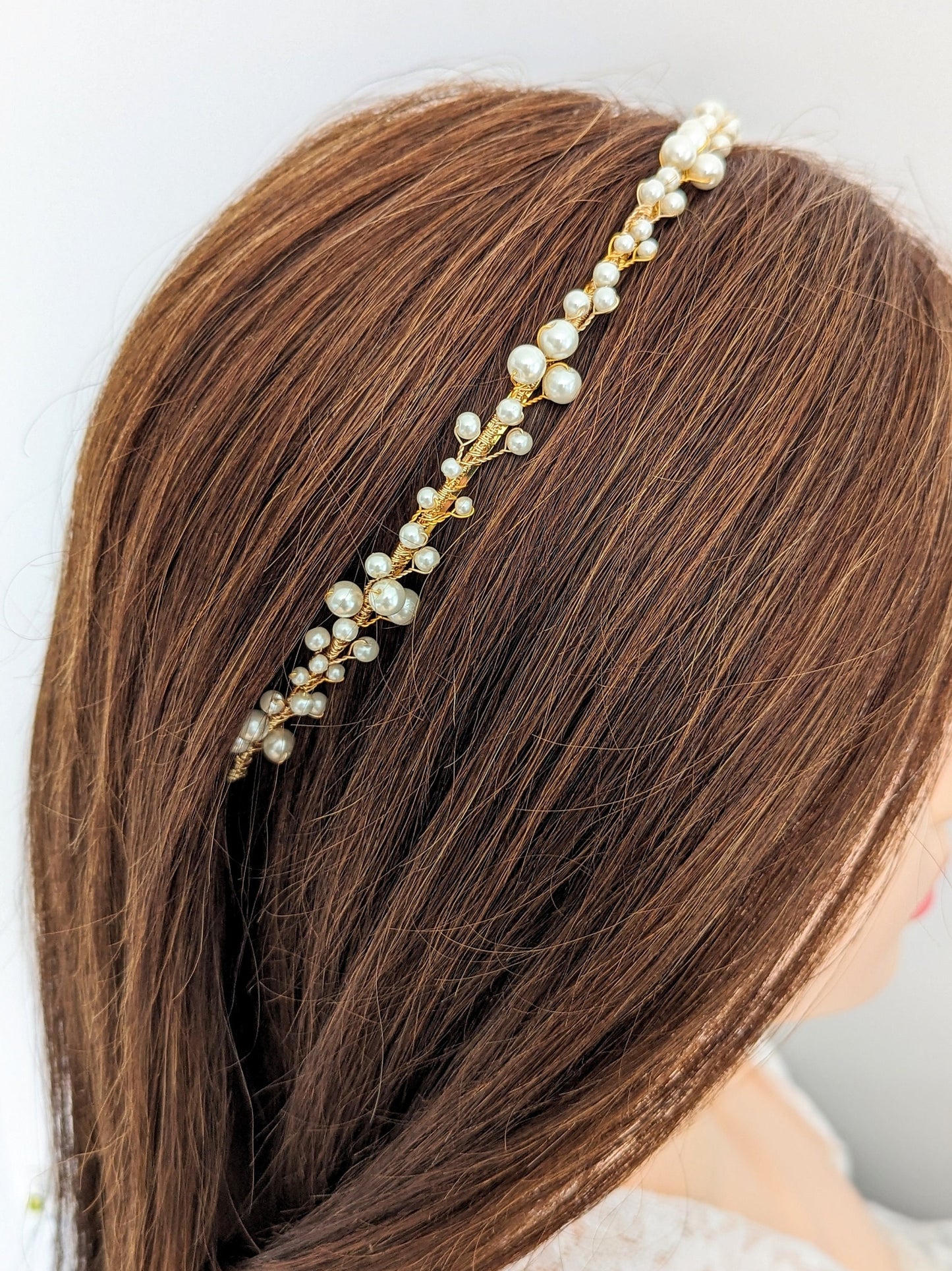 Eloise - Pearl Cluster Bridal Headband