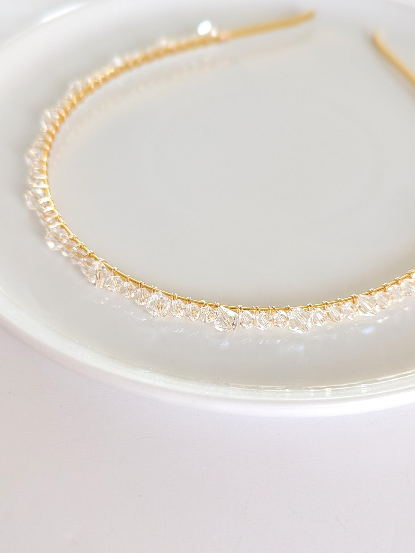 Luna - Dainty Crystal Bridal Headband