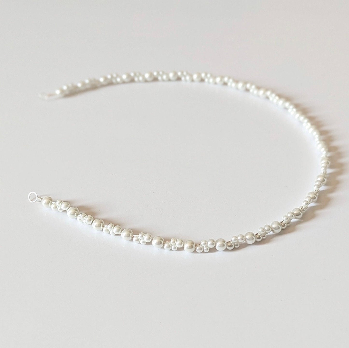 Kate - Simple Pearl Bridal Hair Vine (8"-24")