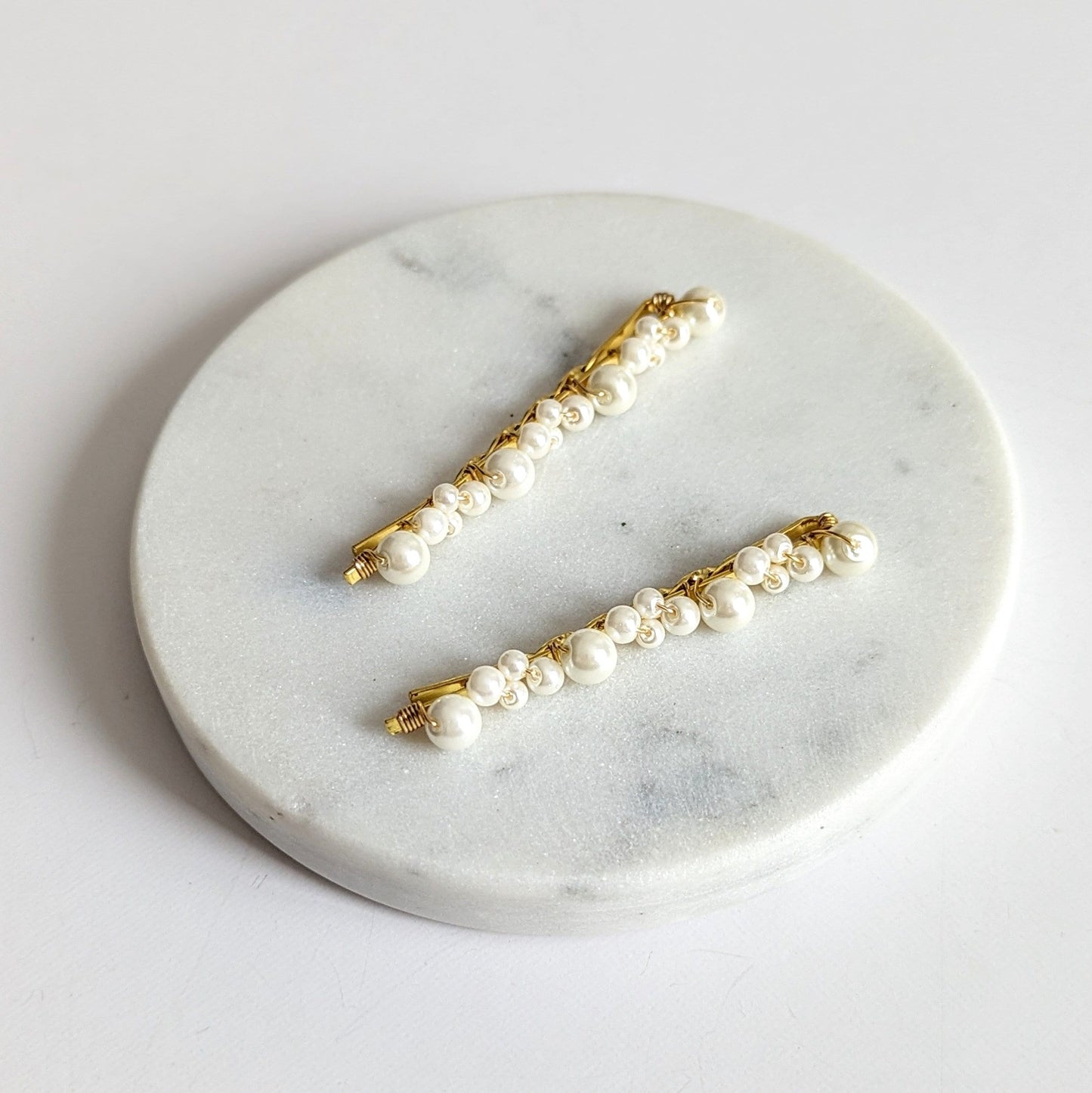 Kate – Pearl Wrapped Bobby Pins (Set of 2)