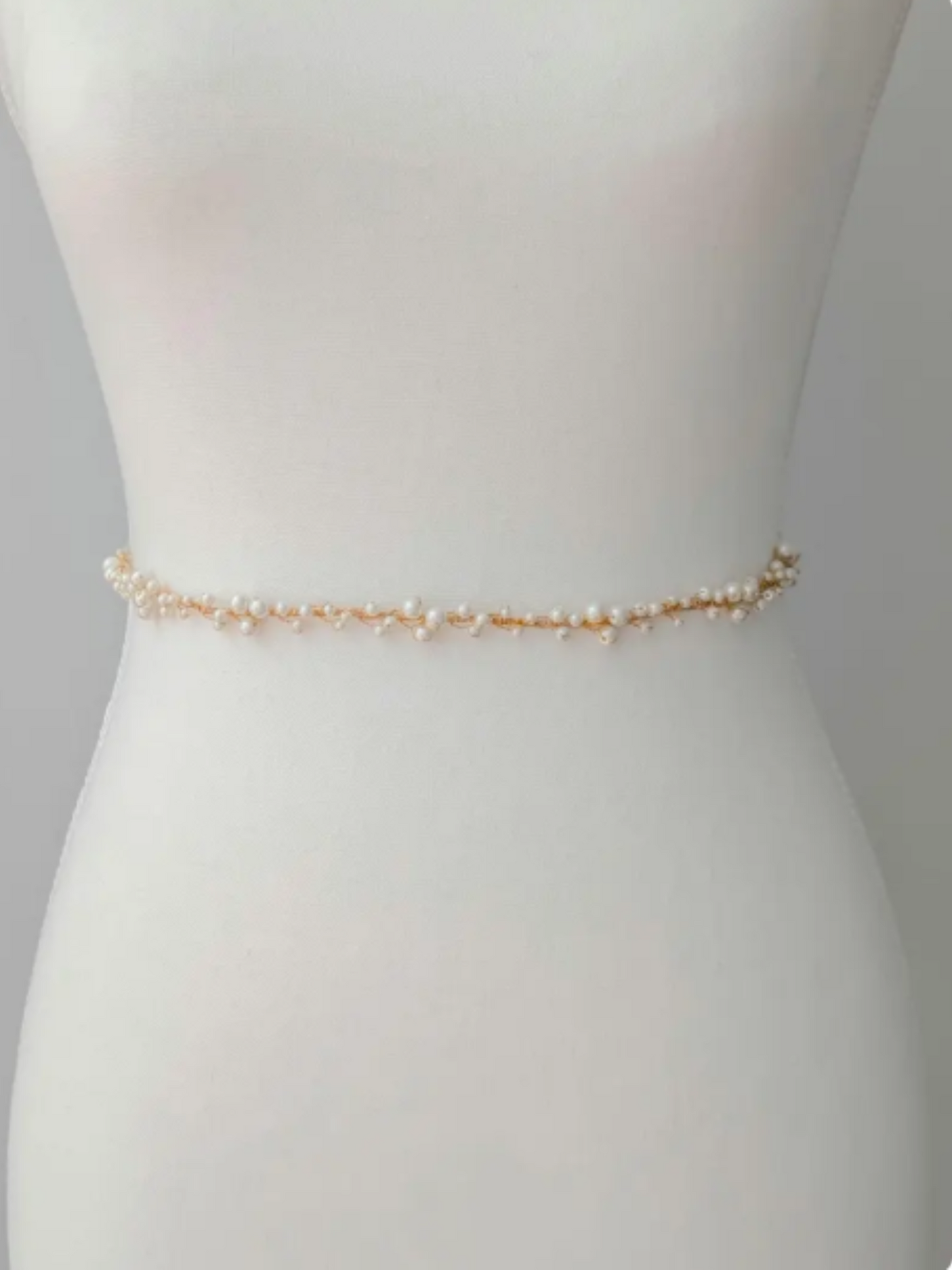 Eloise - Pearl Cluster Wedding Dress Sash (18"-30")