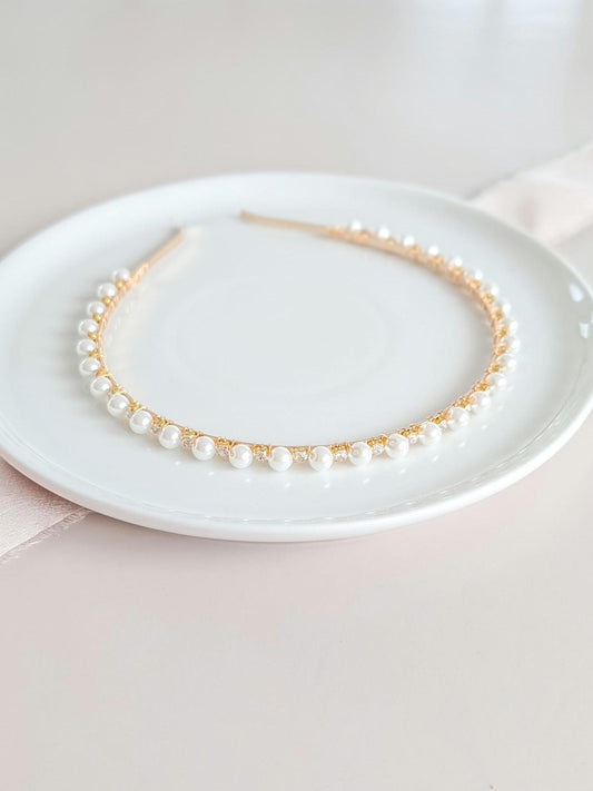 Avery - Pearl & Crystal Bridal Headband