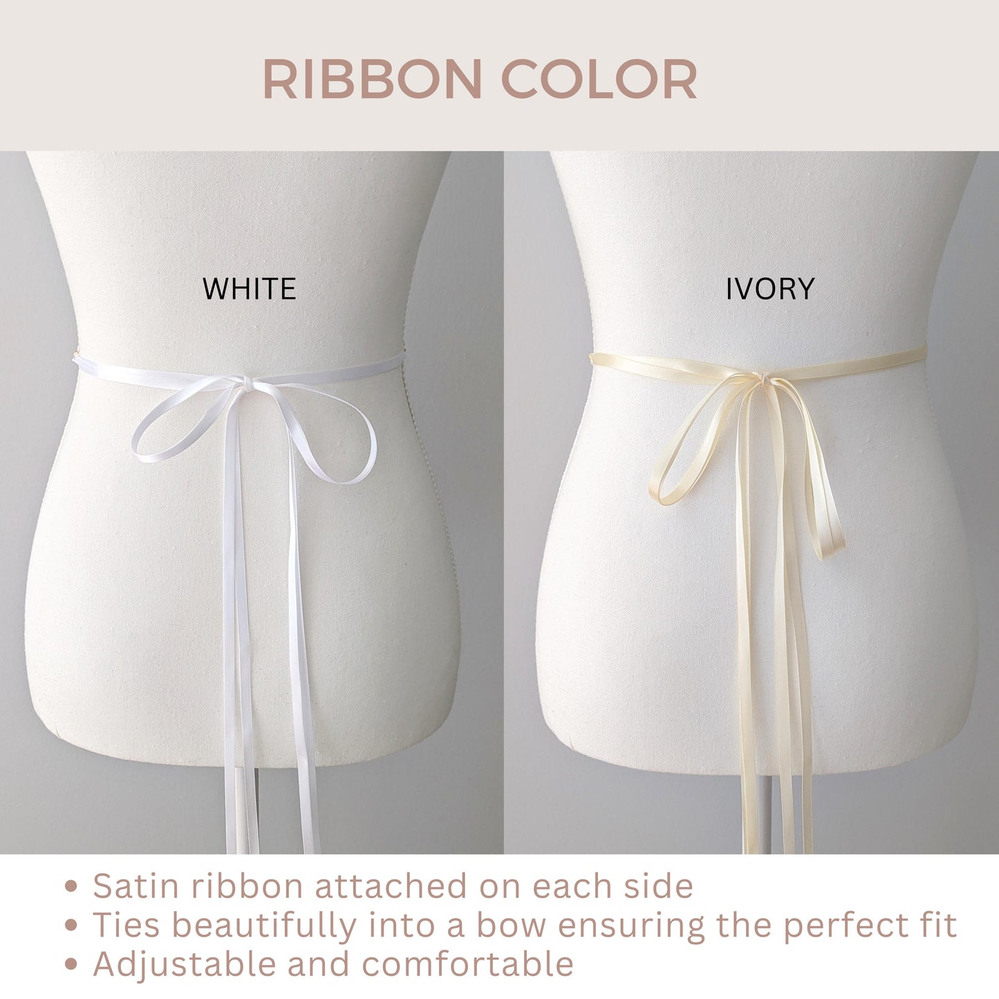 Lexi - Pearl Ribbon Tie Headband (14")