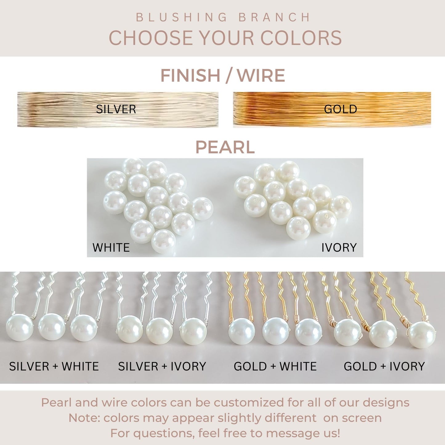 Hannah - Thin Pearl Bridal Hair Vine (8"-24")