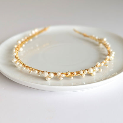 Eloise - Pearl Cluster Bridal Headband