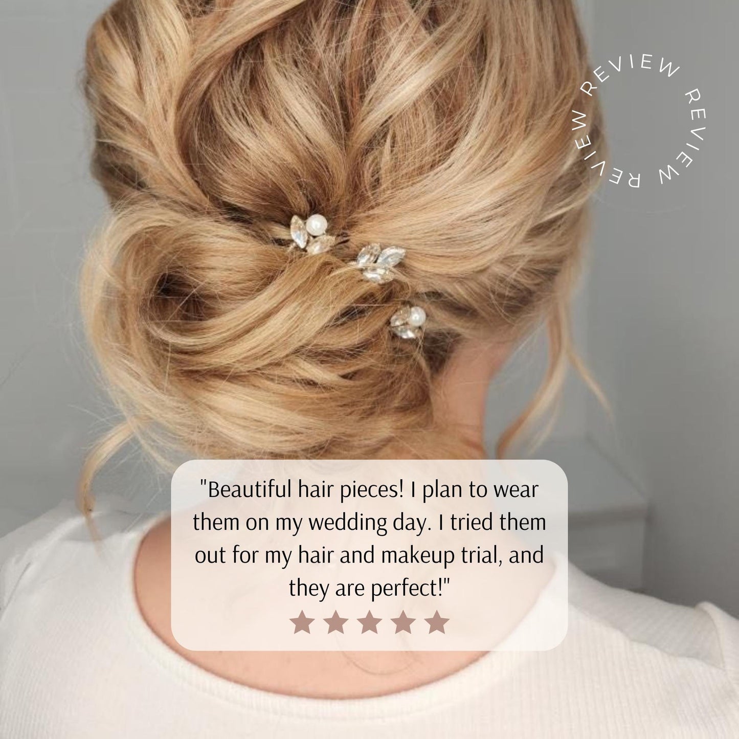 Chloe + Ava Jewelry Set - Crystal & Pearl Hair Pins with Matching Earrings