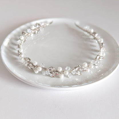 Charlotte – Statement Pearl & Crystal Bridal Headband