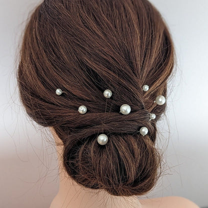 Pearl Hair Pins – Dainty Wedding Hair Accessories ( Set of 3, 6, 9, 12, or 18)