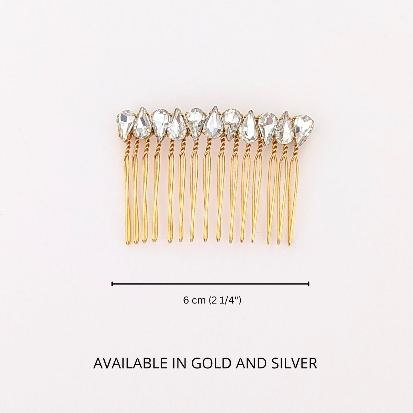Faye - Dainty Crystal Bridal Hair Comb