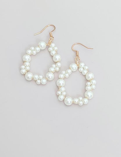 Kate - Pearl Hoop Earrings