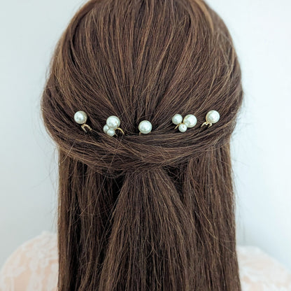 Sofia – Mixed Pearl Hair Pin Set (Set of 5)
