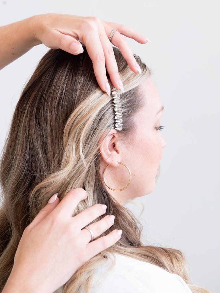 Faye - Dainty Crystal Bridal Hair Comb