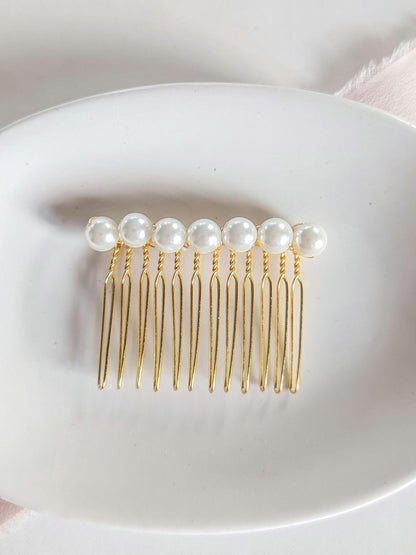 Elise - Classic Pearl Wedding Hair Comb