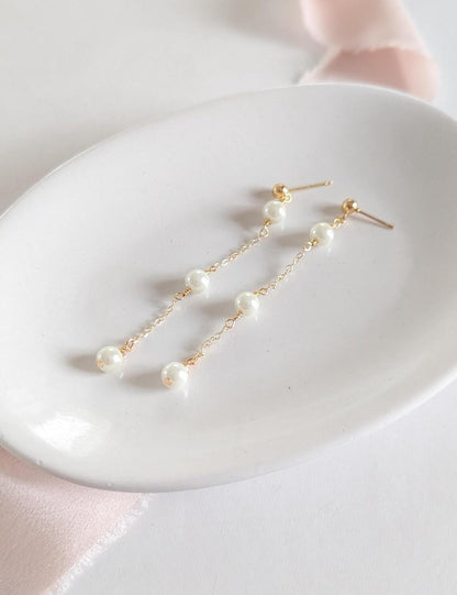 Kate & Elle Set - Pearl Bobby Pins and Earrings