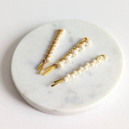 Madeline - Pearl Bobby Pins (Set of 3)