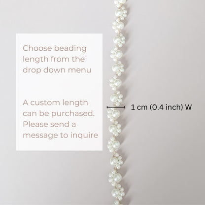 Lexi - Simple Pearl Bridal Belt (18"-30")