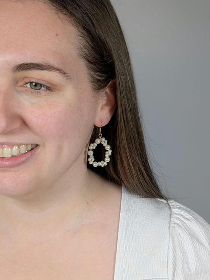 Kate - Pearl Hoop Earrings