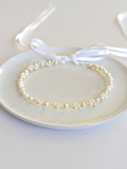 Lexi - Simple Pearl Bridal Belt (18"-30")