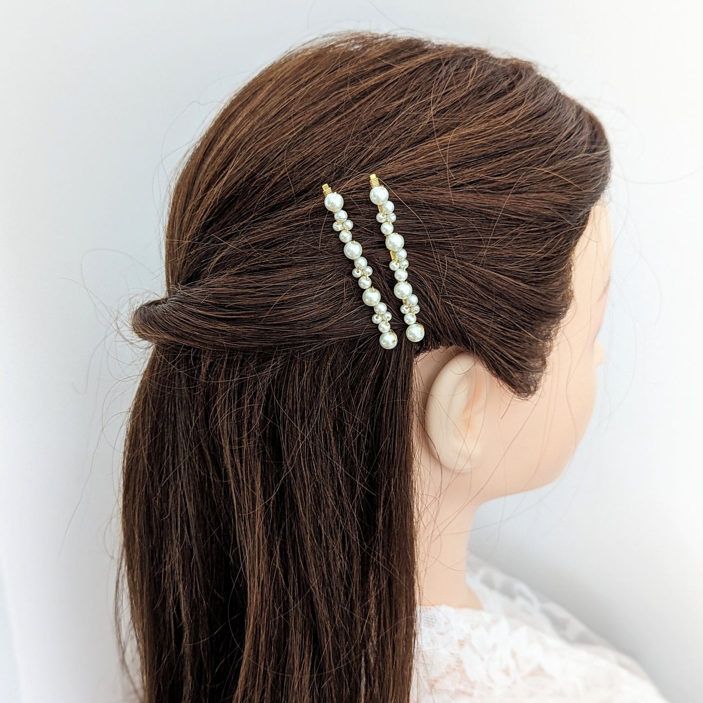 Kate – Pearl Wrapped Bobby Pins (Set of 2)