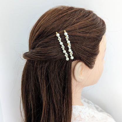 Kate – Pearl Wrapped Bobby Pins (Set of 2)