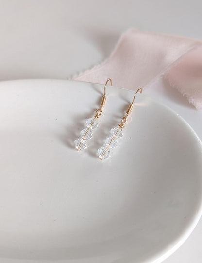 Tessa - Stacked Crystal Drop Earrings