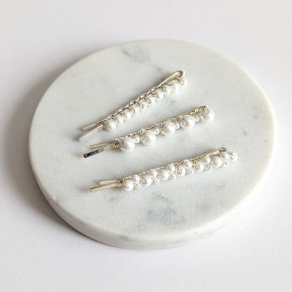 Madeline - Pearl Bobby Pins (Set of 3)
