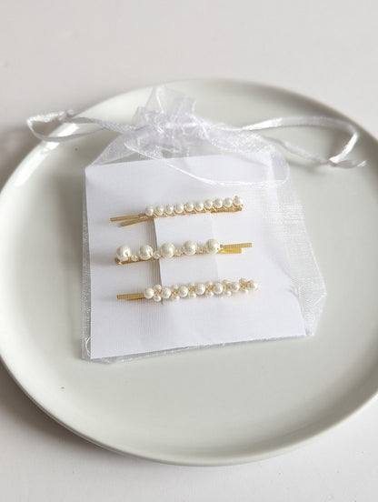 Madeline - Pearl Bobby Pins (Set of 3)