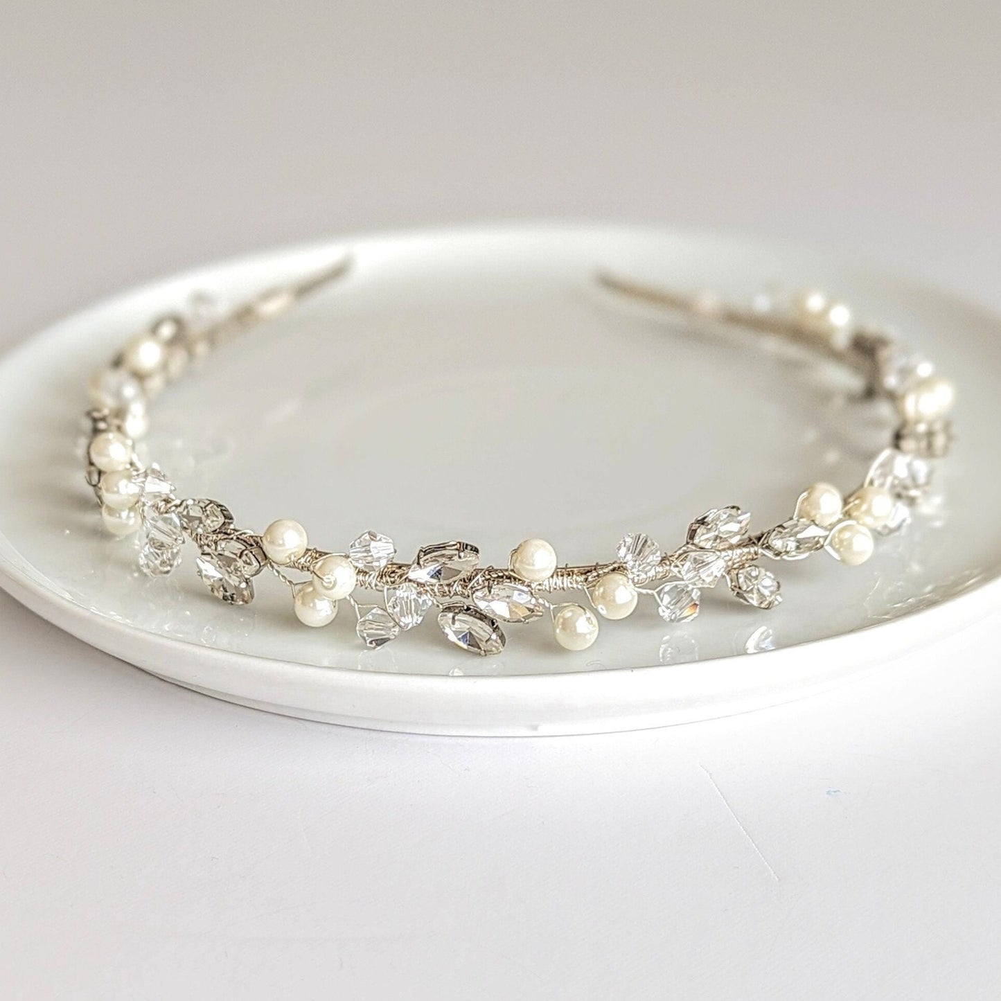 Charlotte – Statement Pearl & Crystal Bridal Headband