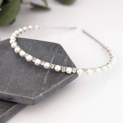 Avery - Pearl & Crystal Bridal Headband