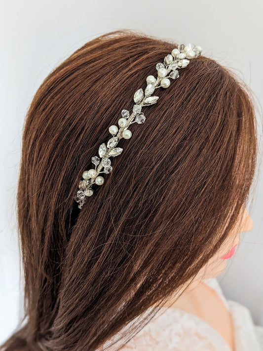 Charlotte – Statement Pearl & Crystal Bridal Headband