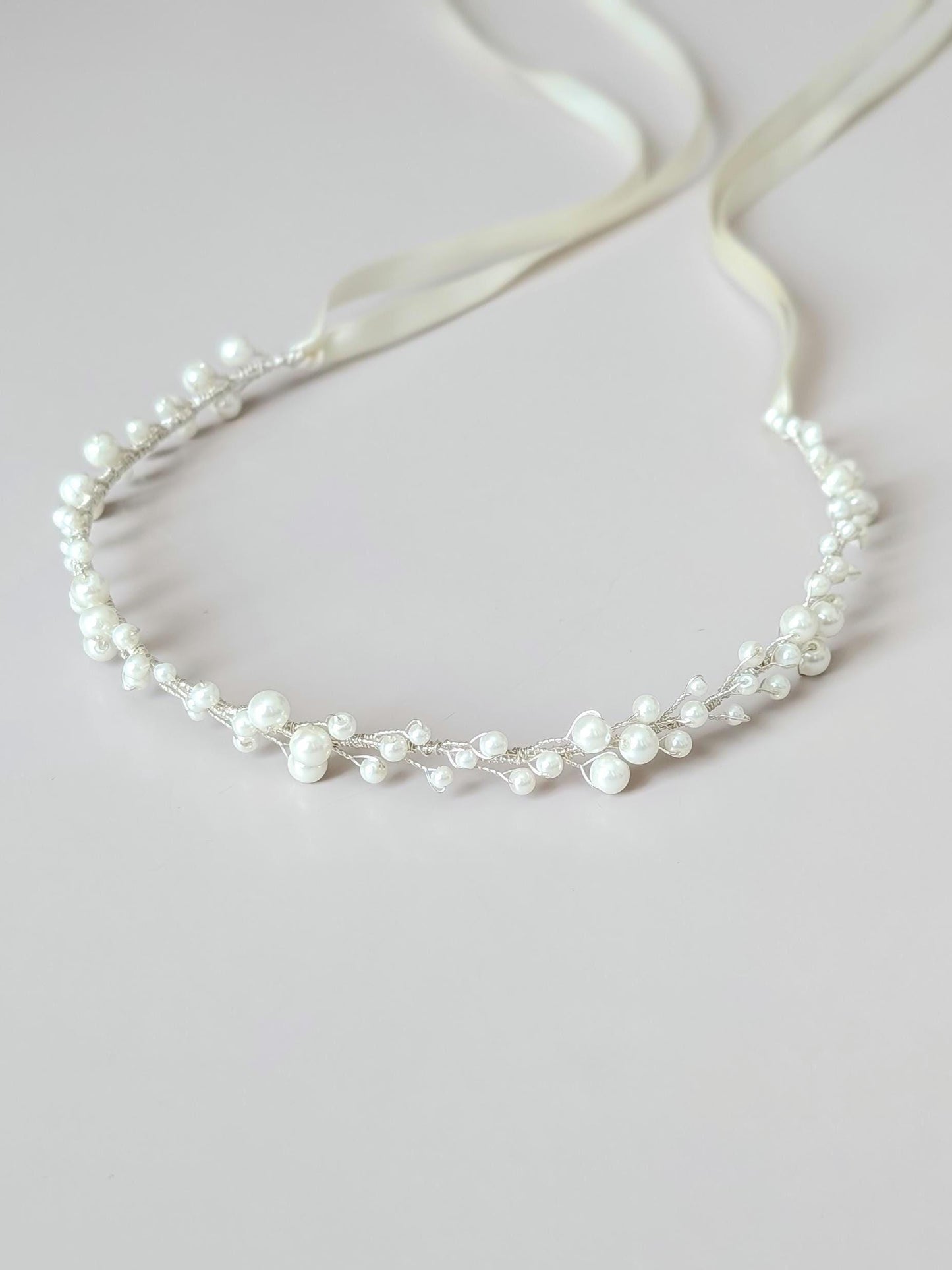 Eloise - Pearl Cluster Wedding Dress Sash (18"-30")