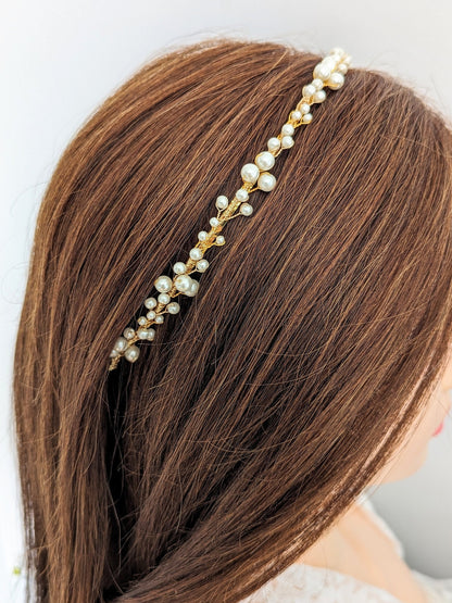 Eloise - Pearl Cluster Bridal Headband