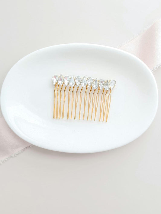 Faye - Dainty Crystal Bridal Hair Comb