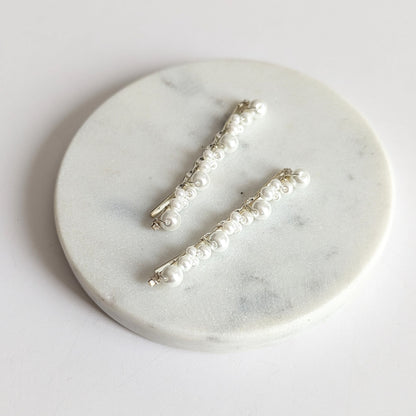 Kate – Pearl Wrapped Bobby Pins (Set of 2)