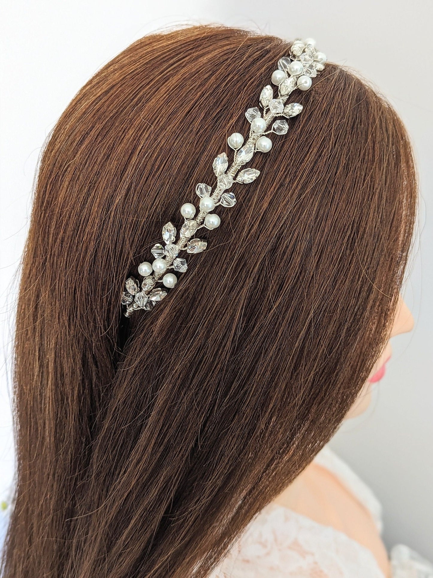 Charlotte – Statement Pearl & Crystal Bridal Headband