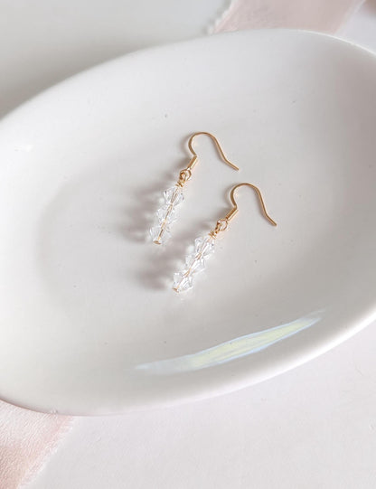 Tessa - Stacked Crystal Drop Earrings