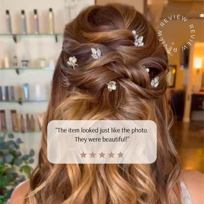 Chloe x Ava - Dainty Crystal Bridal Hair Pins (Set of 5)