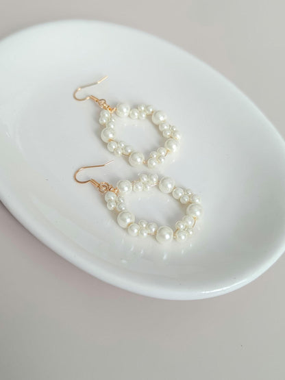 Kate - Pearl Hoop Earrings