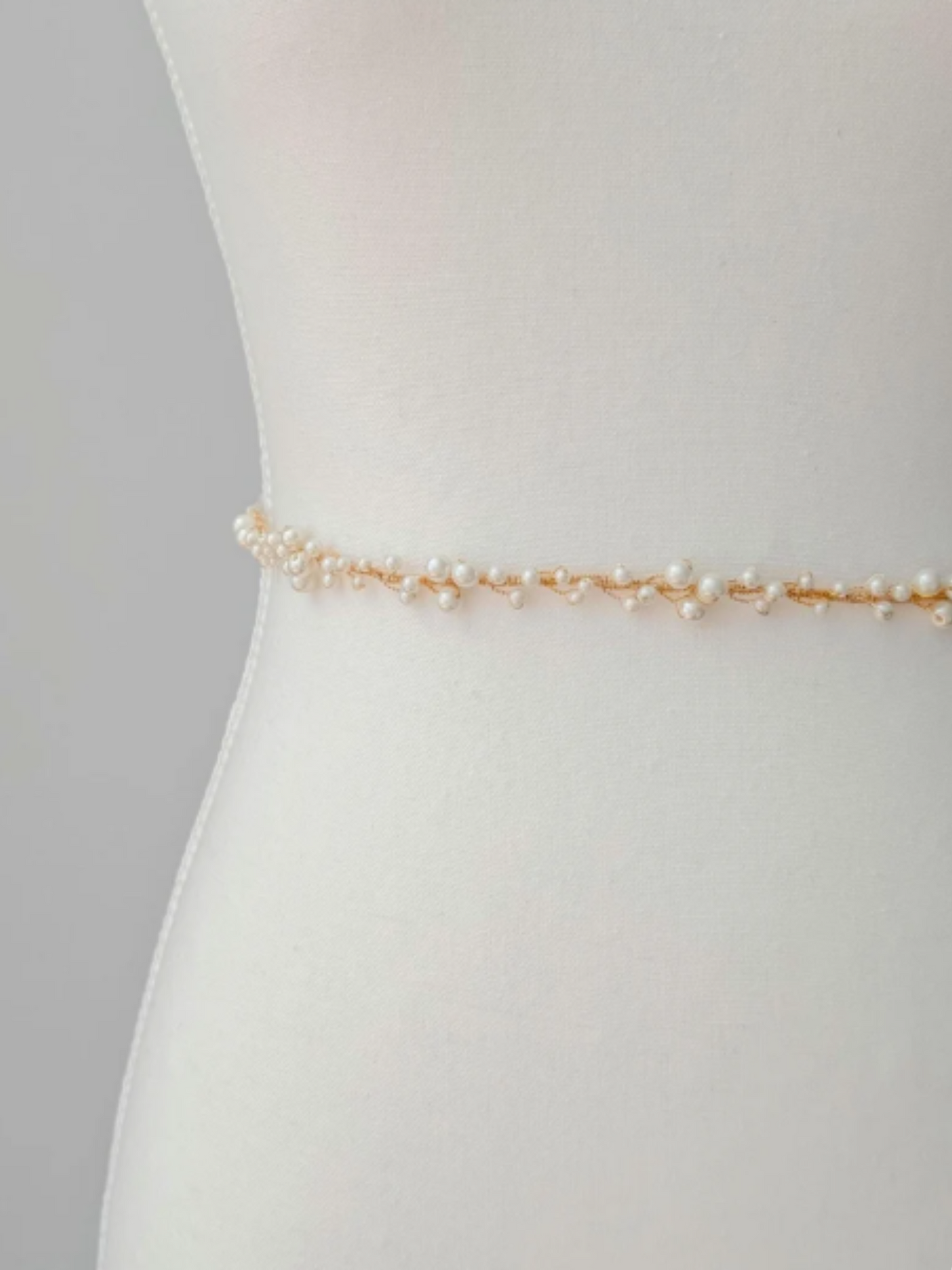 Eloise - Pearl Cluster Wedding Dress Sash (18"-30")