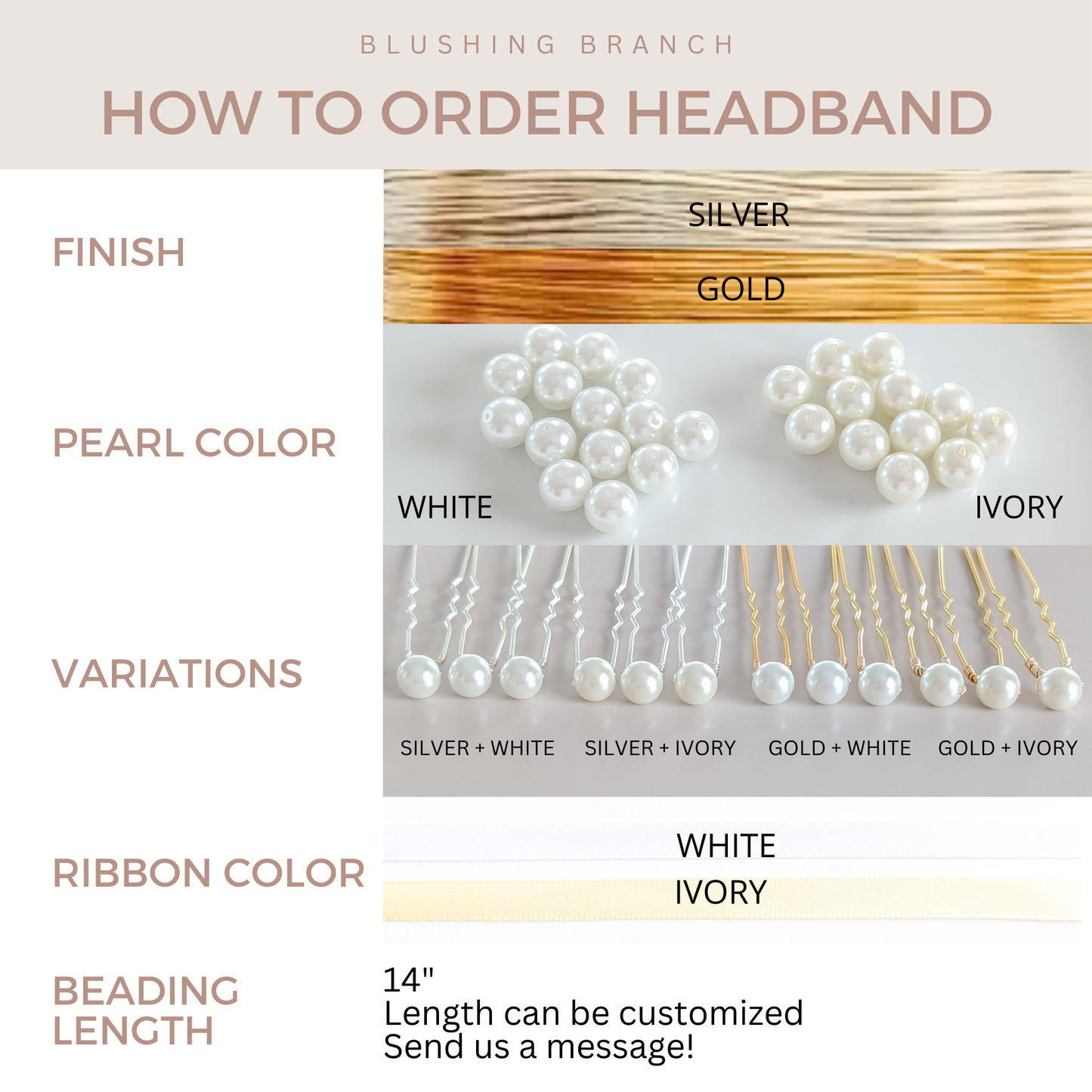 Charlotte - Bridal Crystal Headpiece With Ribbon (14")