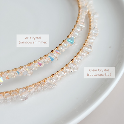 Luna & Tessa - Crystal Bridal Headband & Earring Set