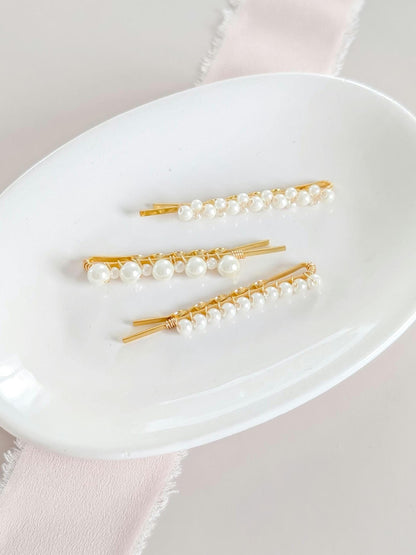 Madeline - Pearl Bobby Pins (Set of 3)