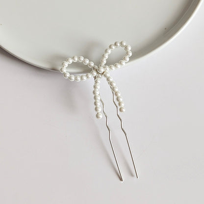 Lily – Small Pearl Bow Hair Pin