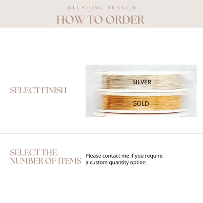 Camille – Single Flower Hair Pins (Set of 3, 5, or 10)