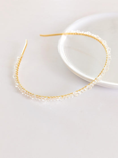 Luna - Dainty Crystal Bridal Headband